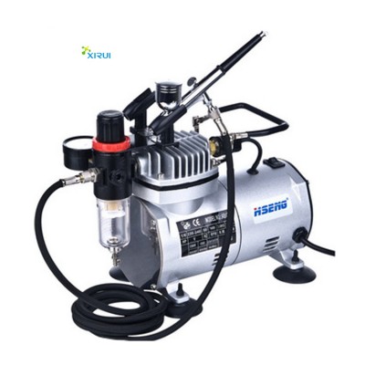 AS18K-2 Oil Free Airbrush Liquid Makeup Mini Compressor Machine With Spray